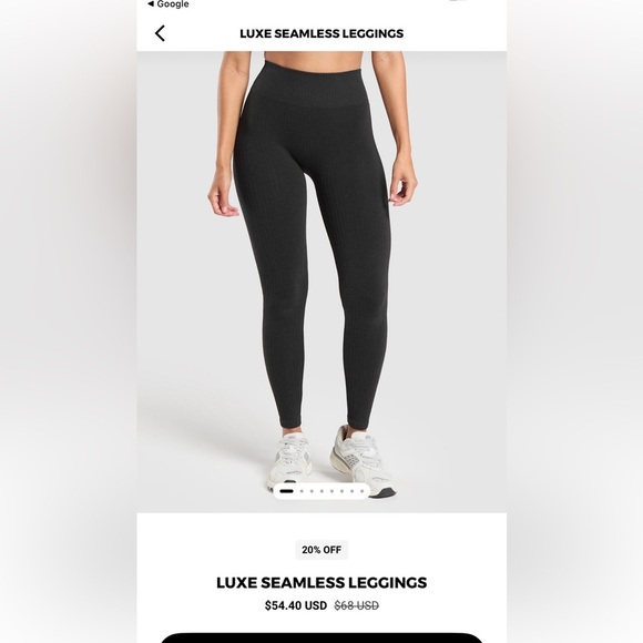 Gymshark Pants - Gymshark Black Leggings luxe seamless dark gray